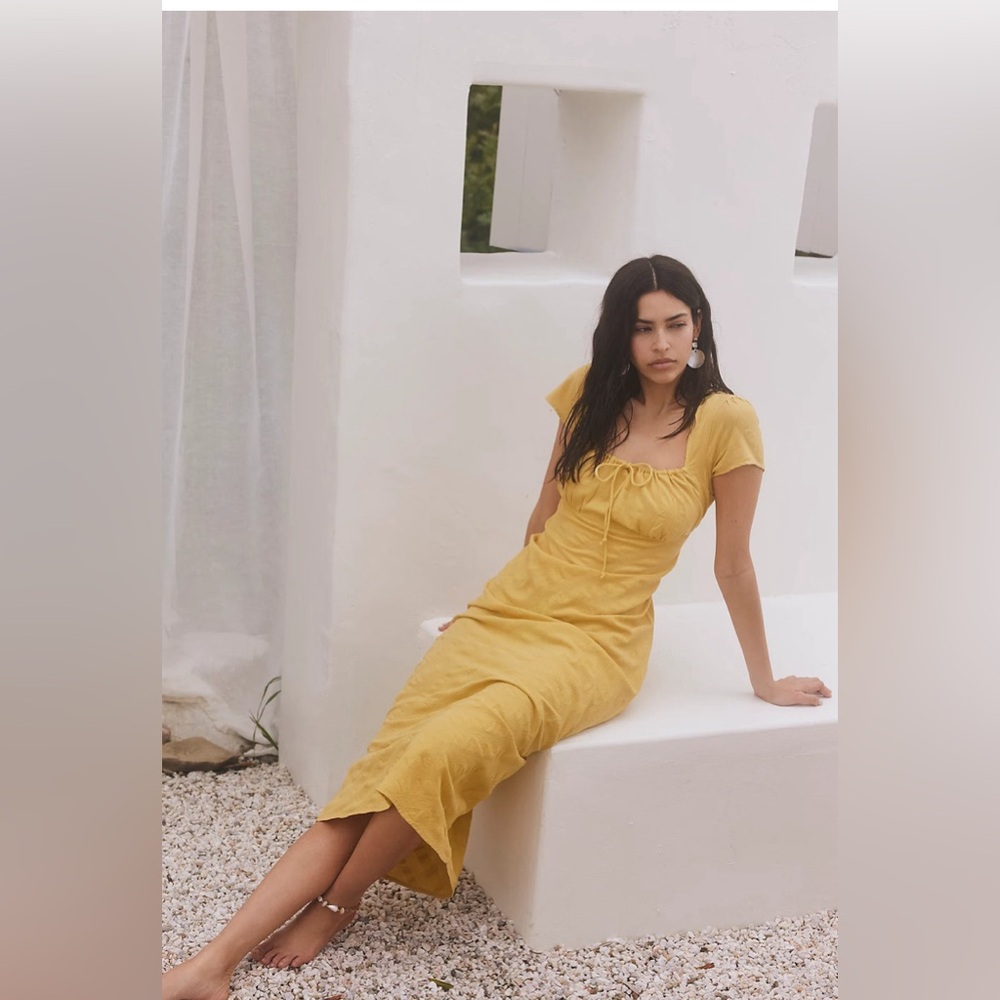 Free People Yellow Midi Dress - Picture 2 of 9